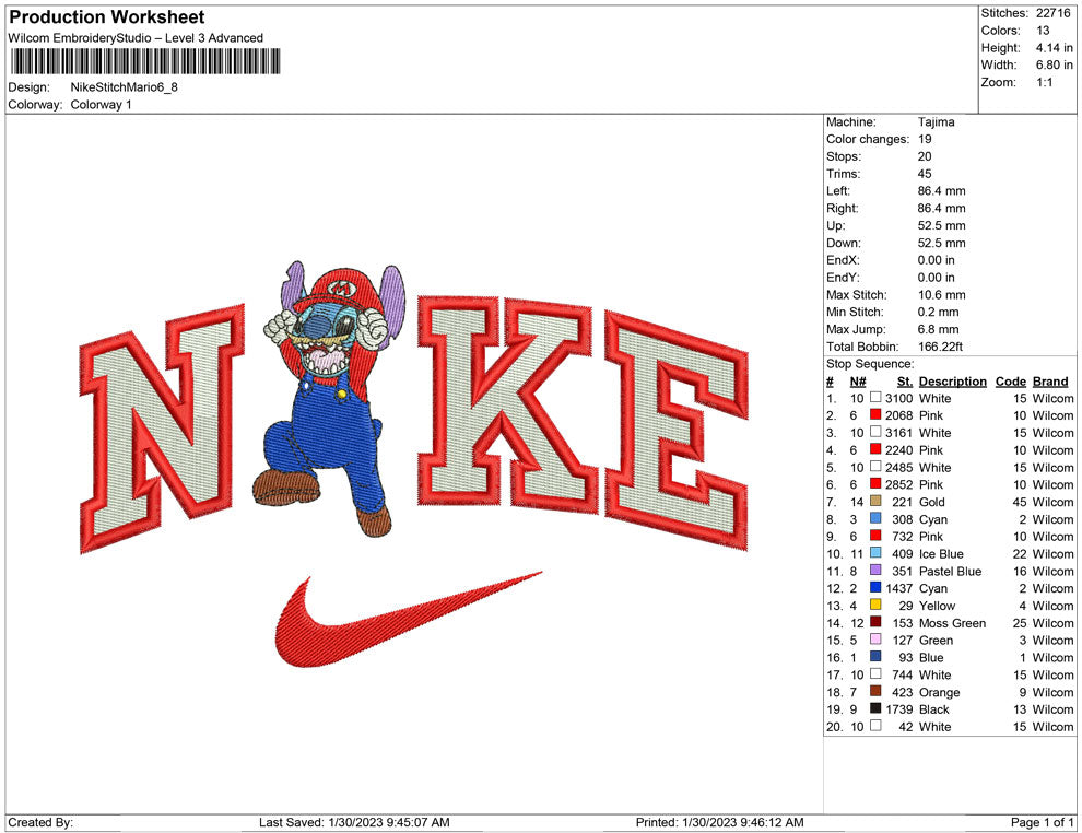 Nike Stitch Mario