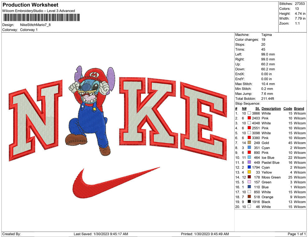 Nike Stitch Mario