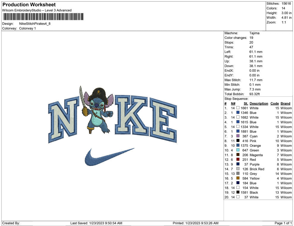Nike Stitch Pirate