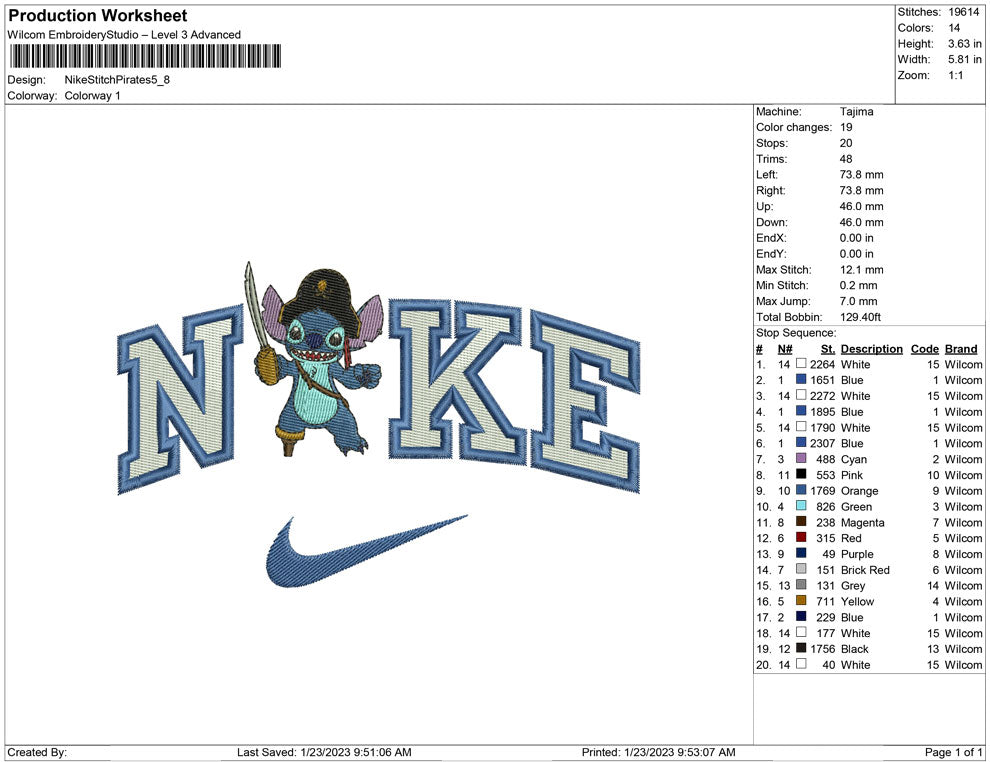 Nike Stitch Pirate