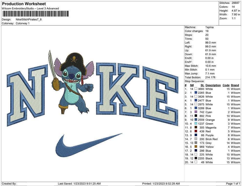 Nike Stitch Pirate