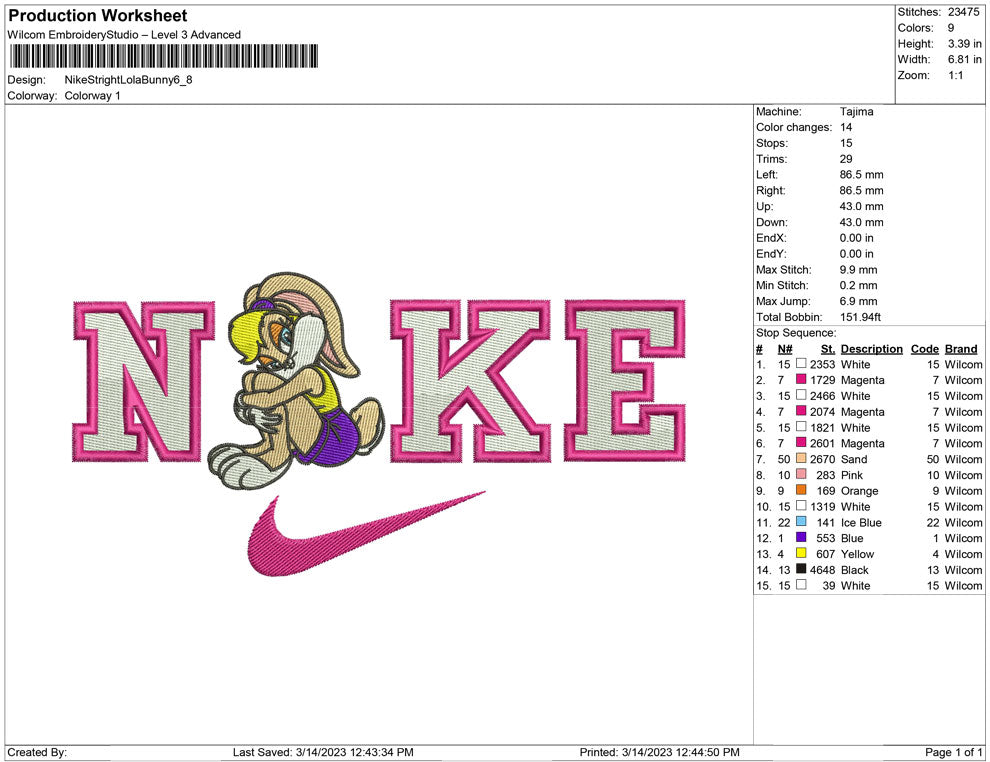 Nike Stright Lola Bunny