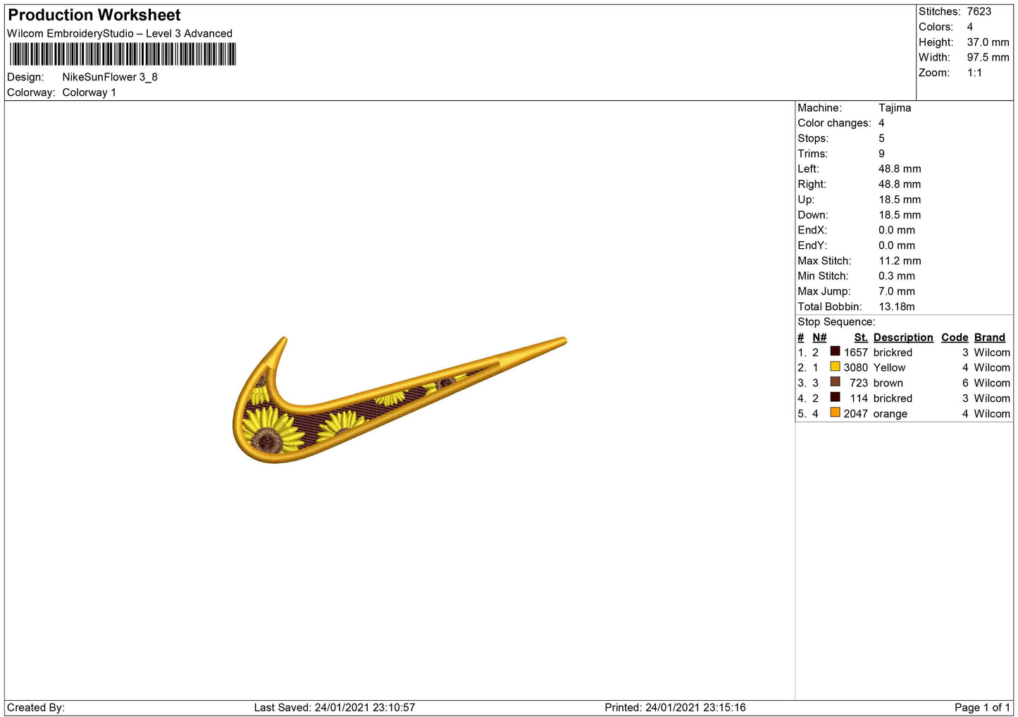 Swoosh Sun flower