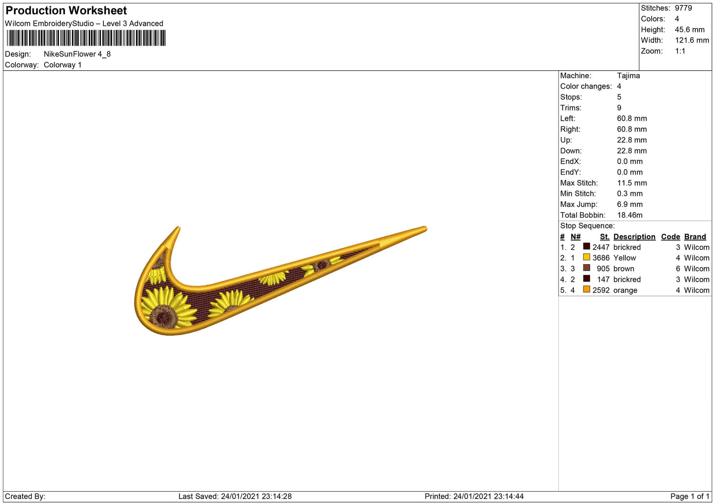 Swoosh Sun flower