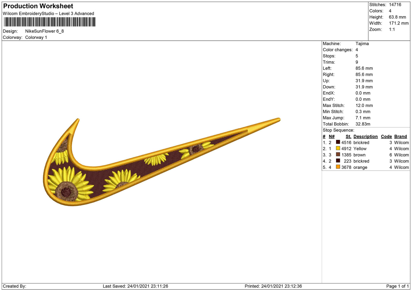 Swoosh Sun flower