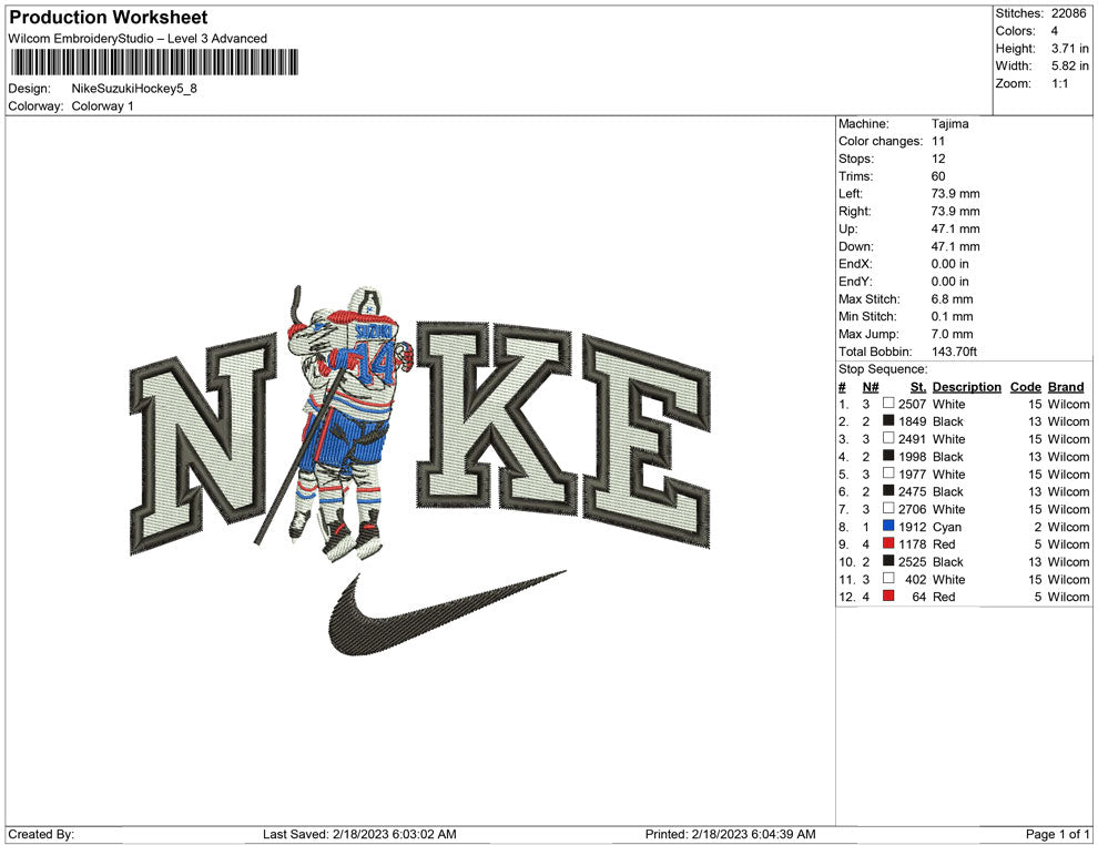 Nike Suzuki hockcey