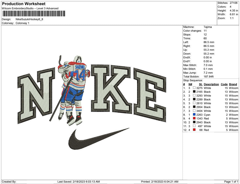 Nike Suzuki hockcey