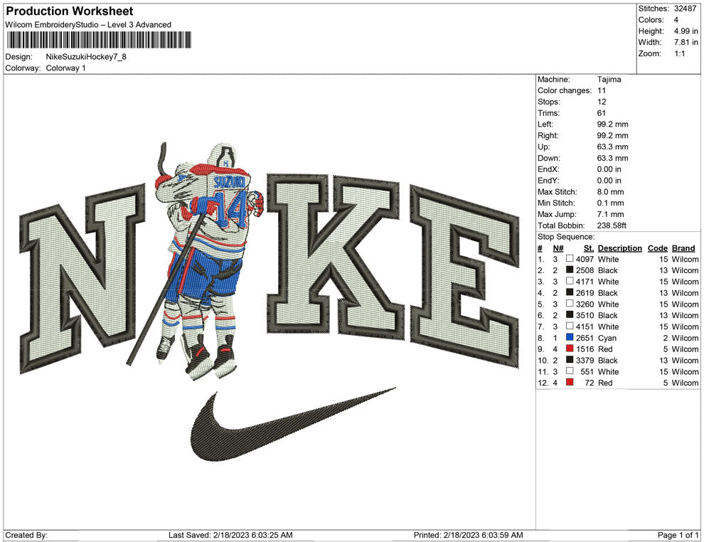 Nike Suzuki hockcey