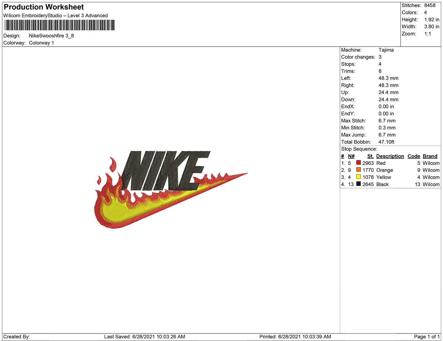 Nike Swoosh Fire