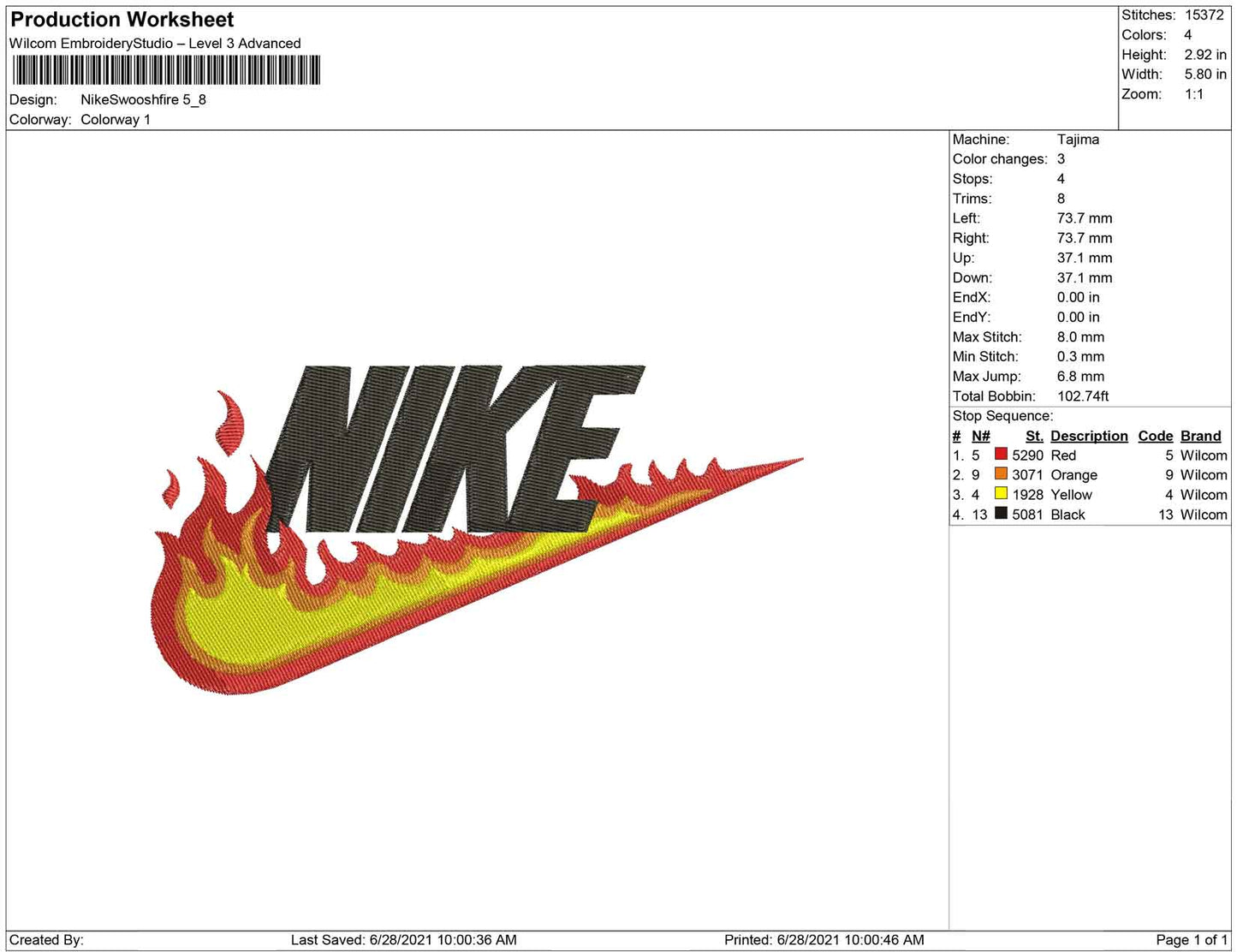 Nike Swoosh Fire