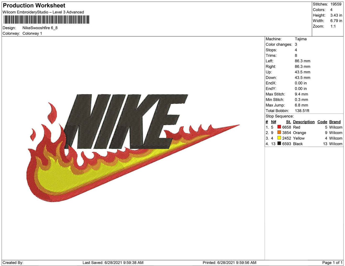 Nike Swoosh Fire