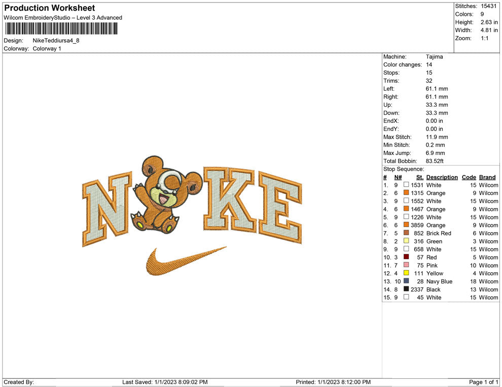 Nike teddiursa