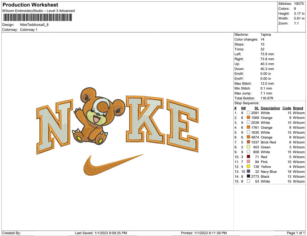 Nike teddiursa