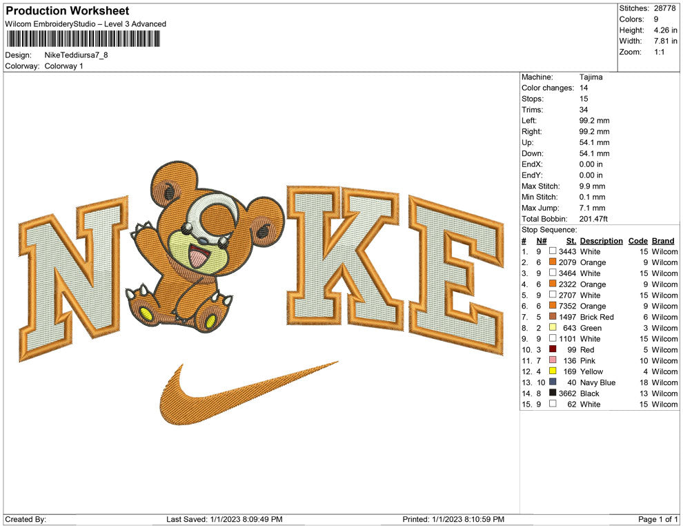 Nike teddiursa