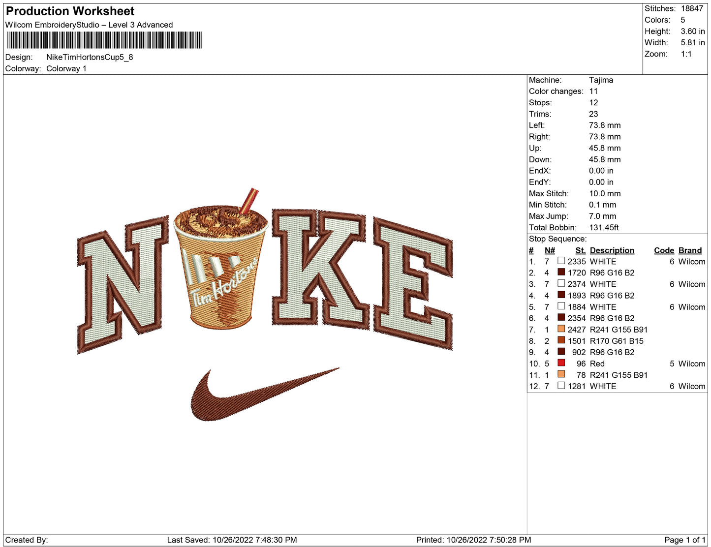 Nike Tim Hortons cup