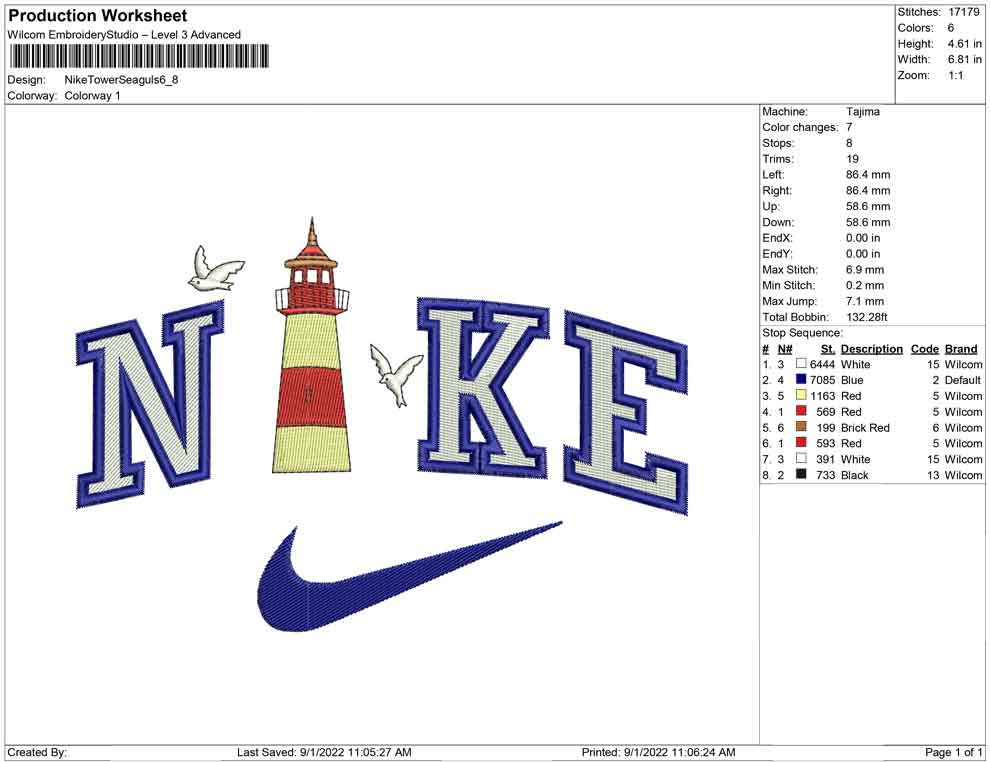 Nike Tower and seagulls