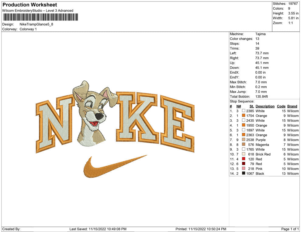 Nike Fill Tramp Glance Dog