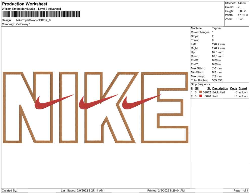 Nike Triple swoosh BIG 9 size