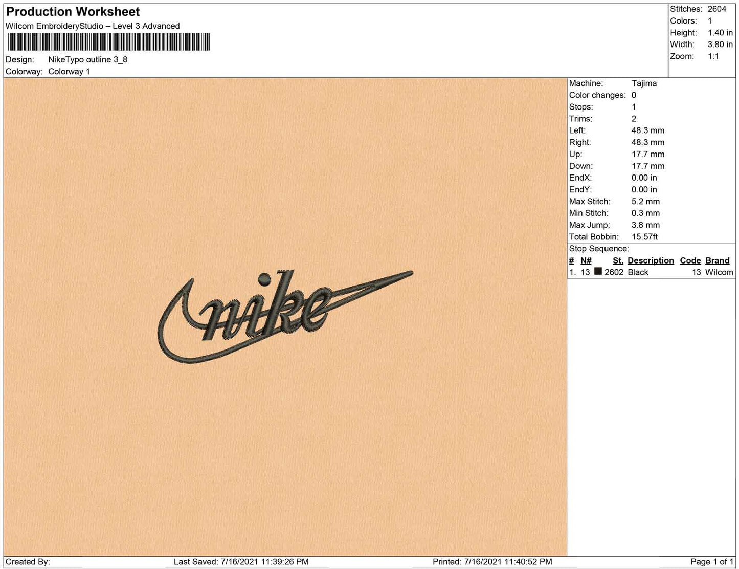 Nike Typo Outline
