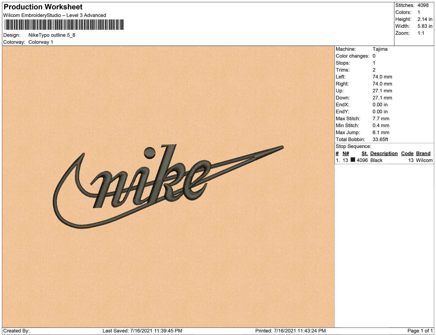 Nike Typo Outline