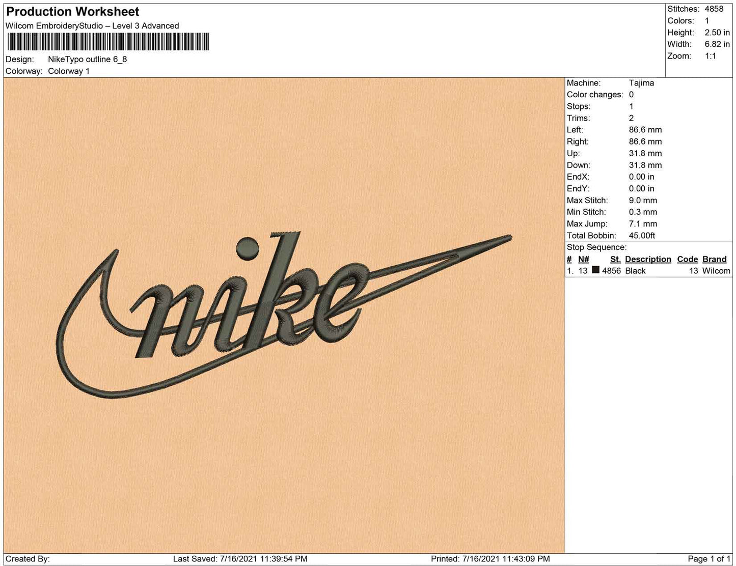 Nike Typo Outline