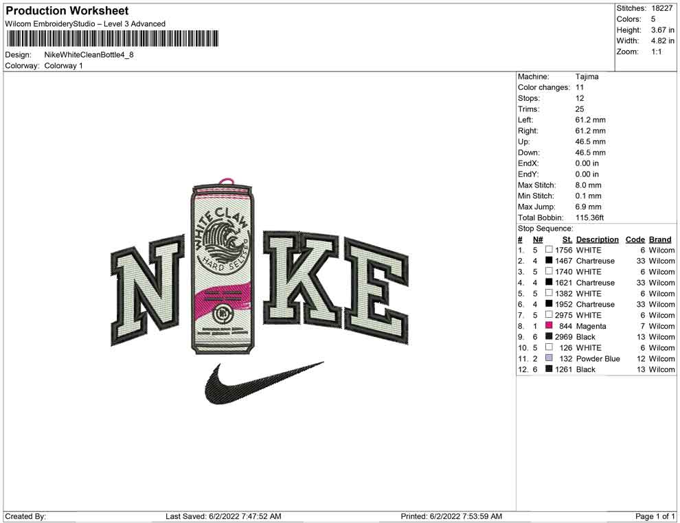 Nike White Claw Bottle