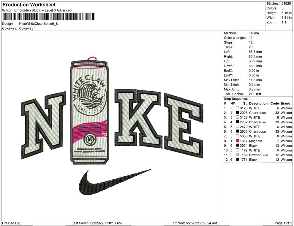 Nike White Claw Bottle