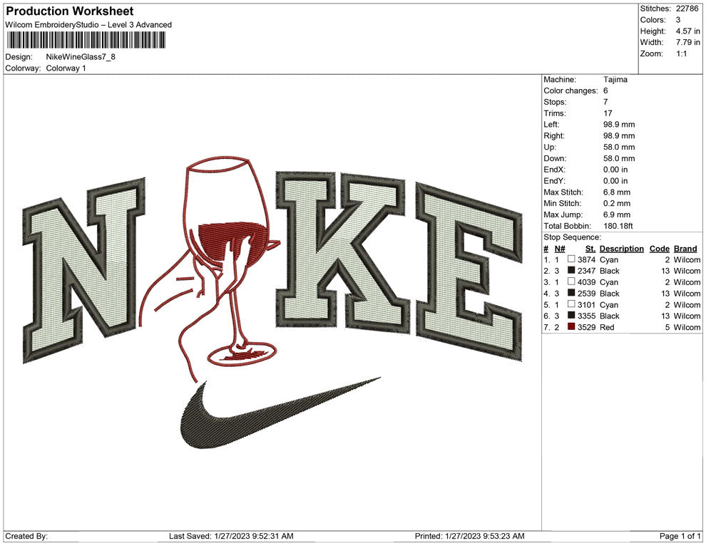 Nike Wine Glass