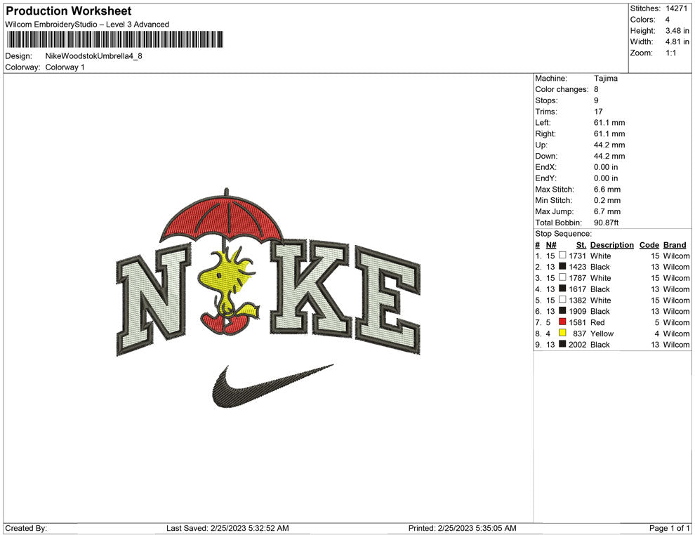 Nike Woodsock umbrella