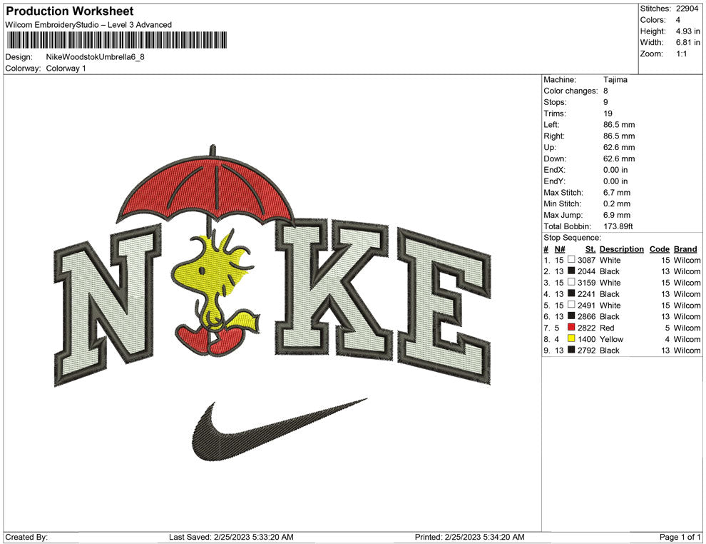 Nike Woodsock umbrella