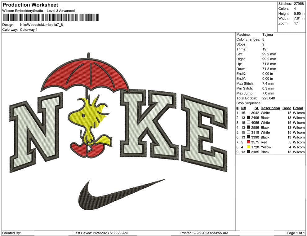 Nike Woodsock umbrella