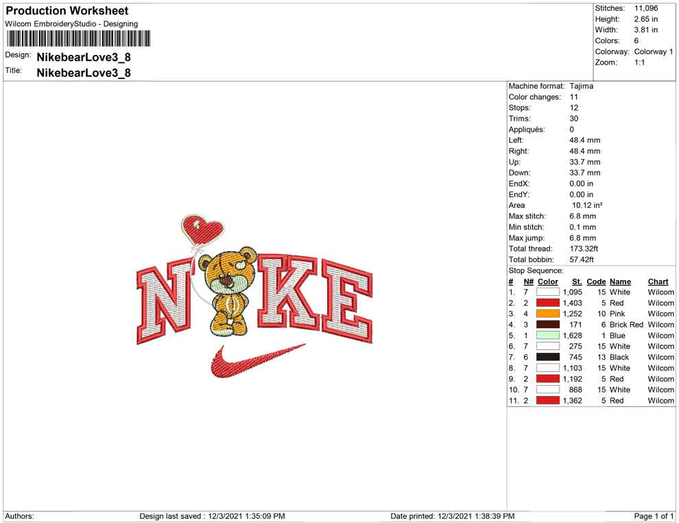 Nike Bear Love