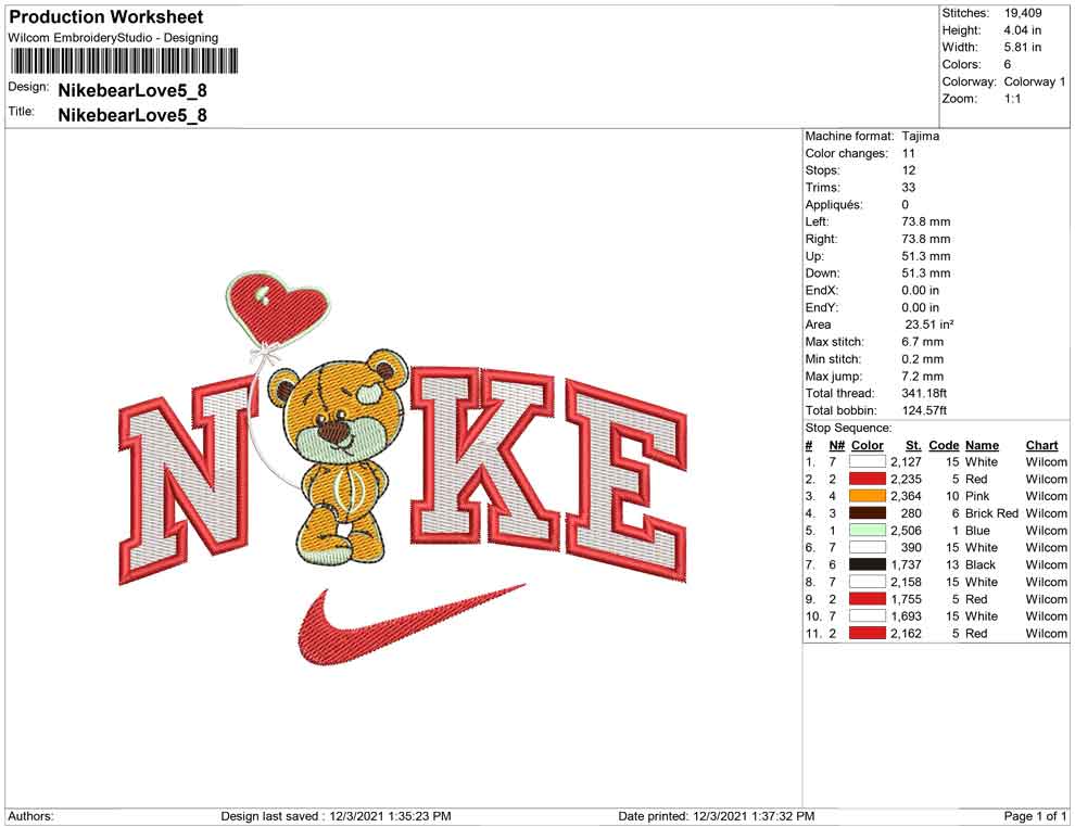 Nike Bear Love