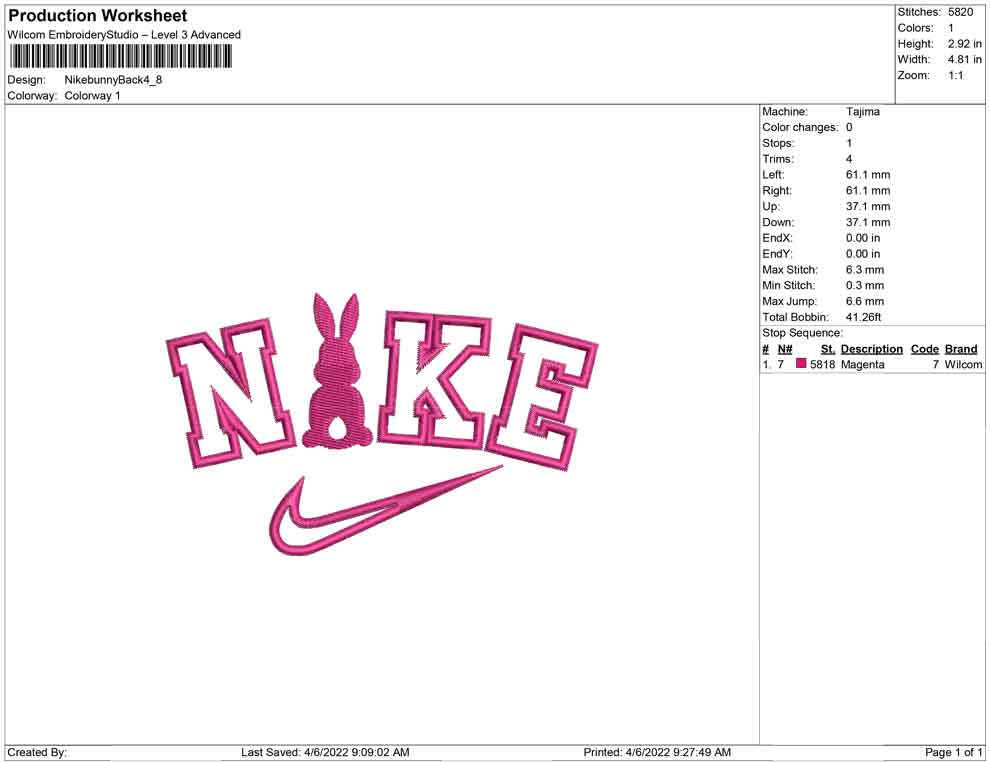 Nike Bunny Back