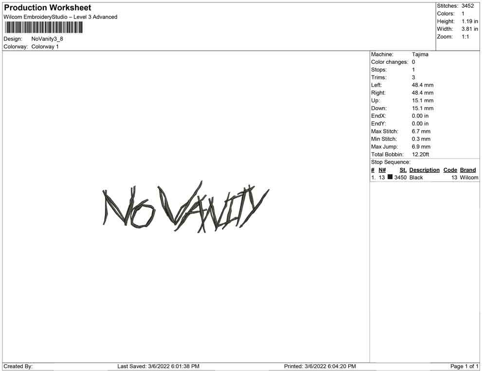 No vanity