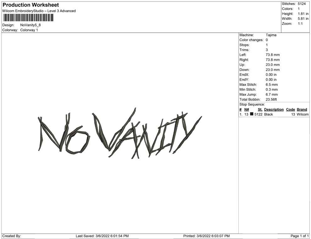 No vanity