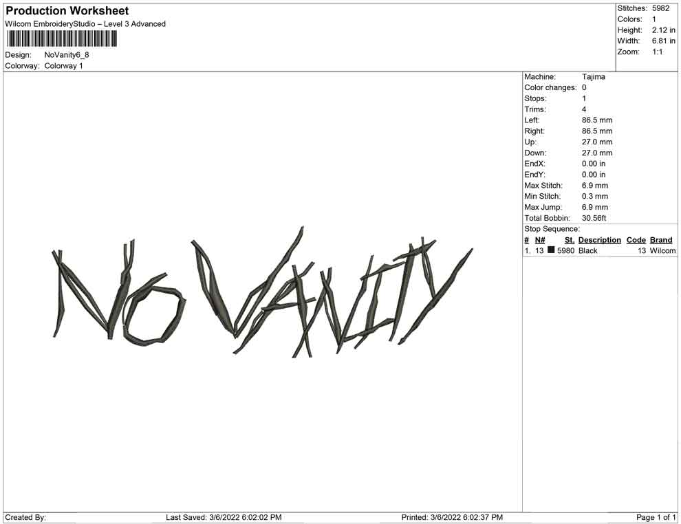 No vanity