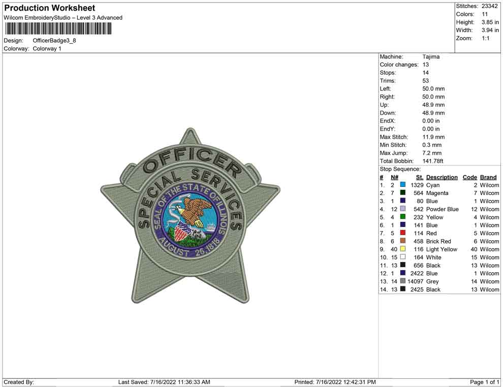 Office sherif badge