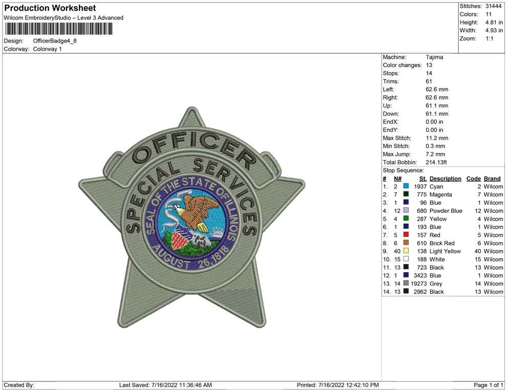 Office sherif badge