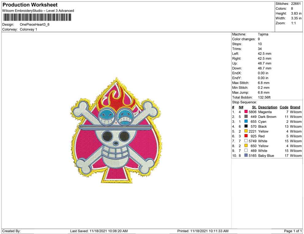 one piece logo heart