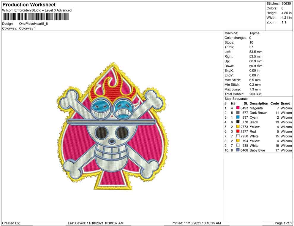one piece logo heart