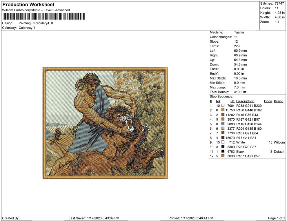 Painting Embroidery Poster