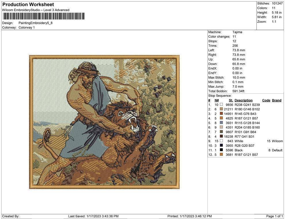 Painting Embroidery Poster
