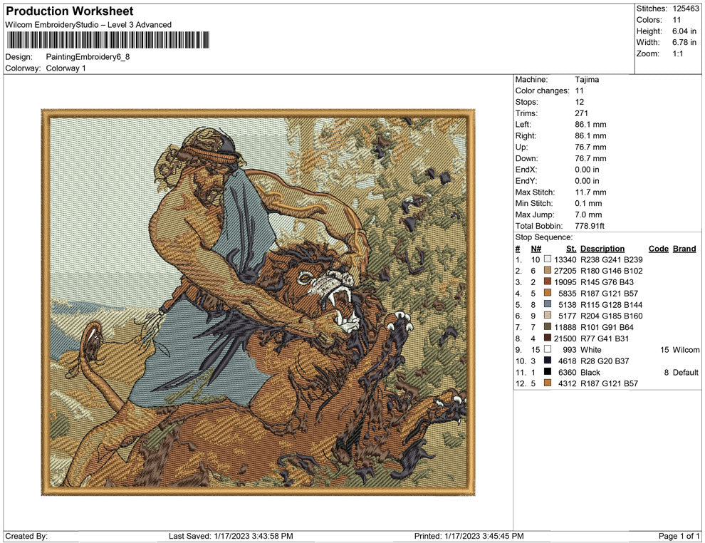 Painting Embroidery Poster