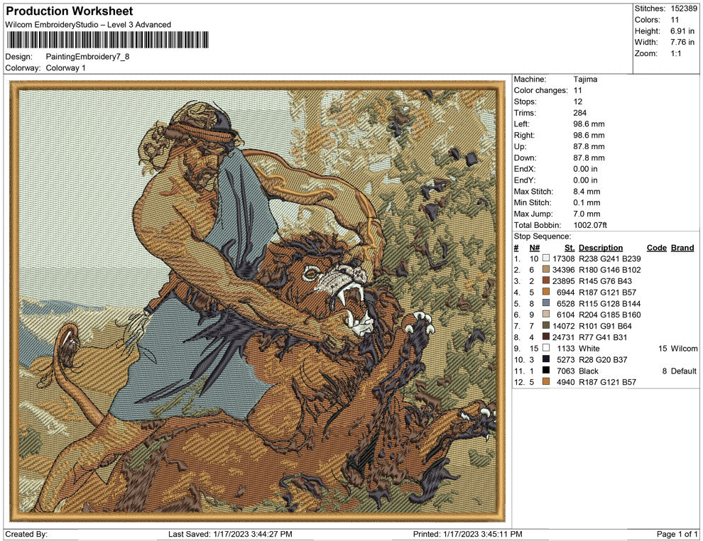 Painting Embroidery Poster