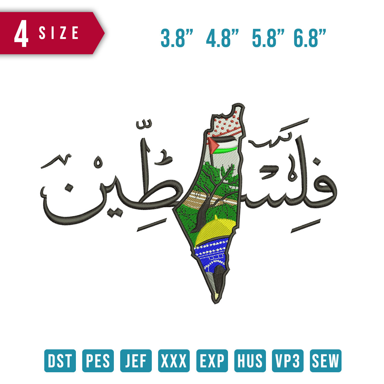 Palestine Land on Map
