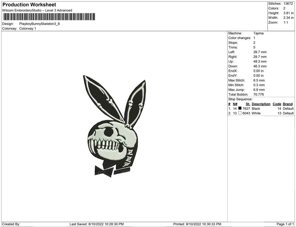 Playboy Bunny Skeleton