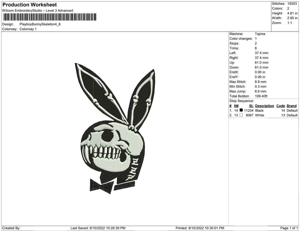 Playboy Bunny Skeleton