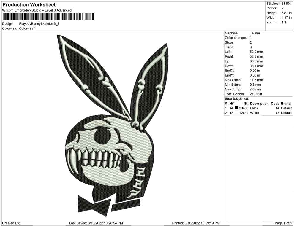 Playboy Bunny Skeleton