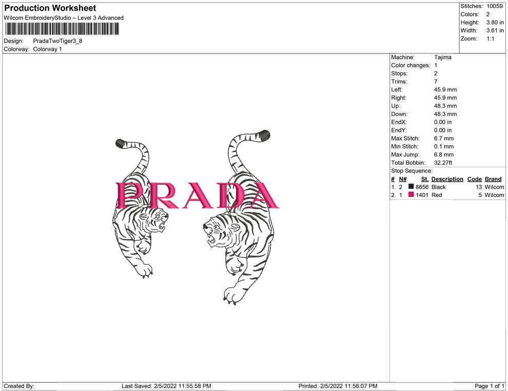 Prada Two Tigers